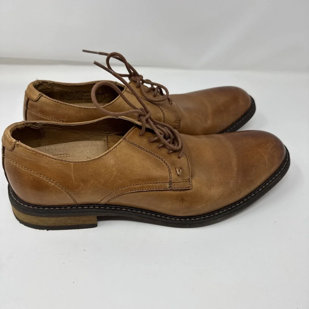 Vionic Men's Bowery Graham US 12 EU 45 Dark Tan Orthotic Shoes Oxfords Excellent